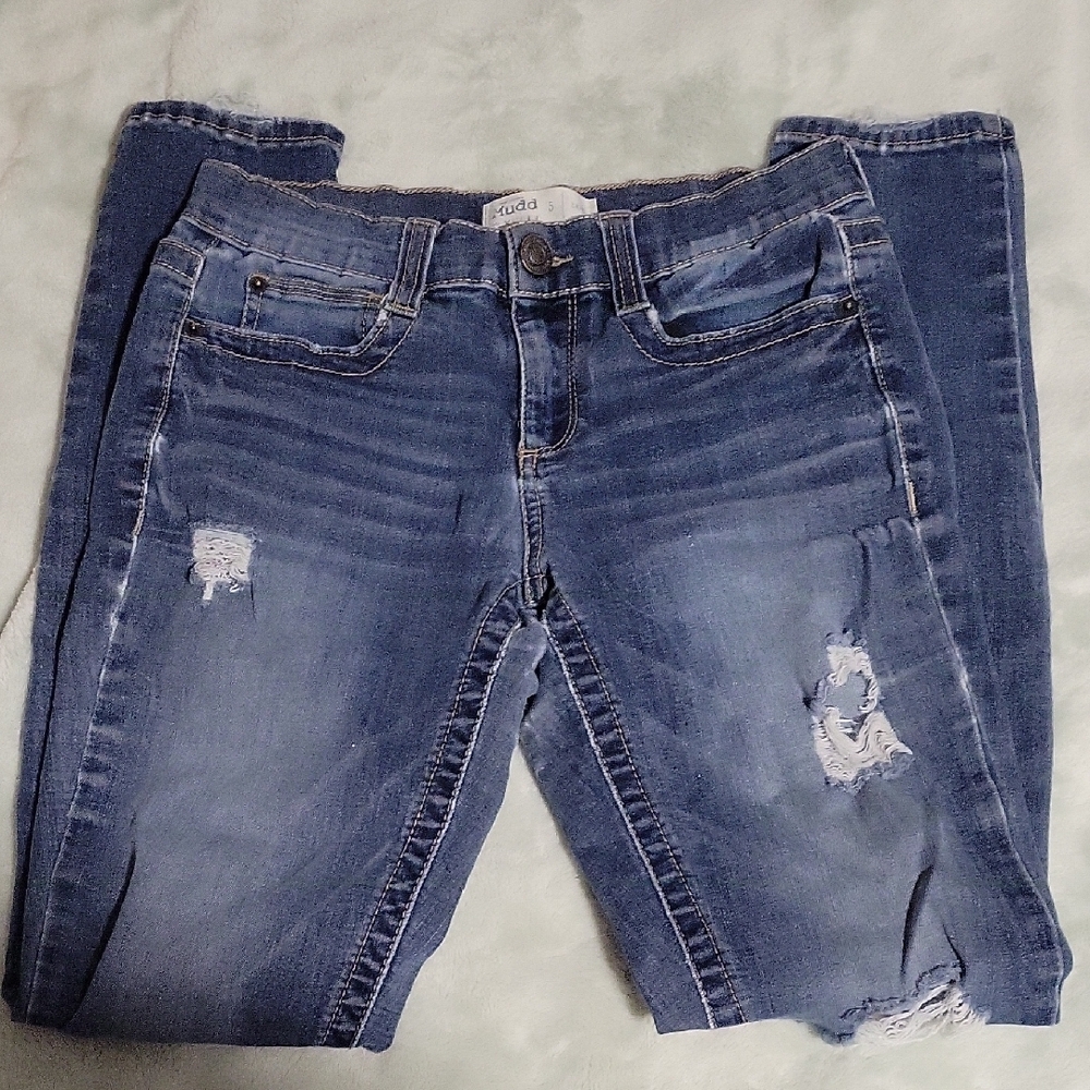 Women's Blue Distressed Jeans